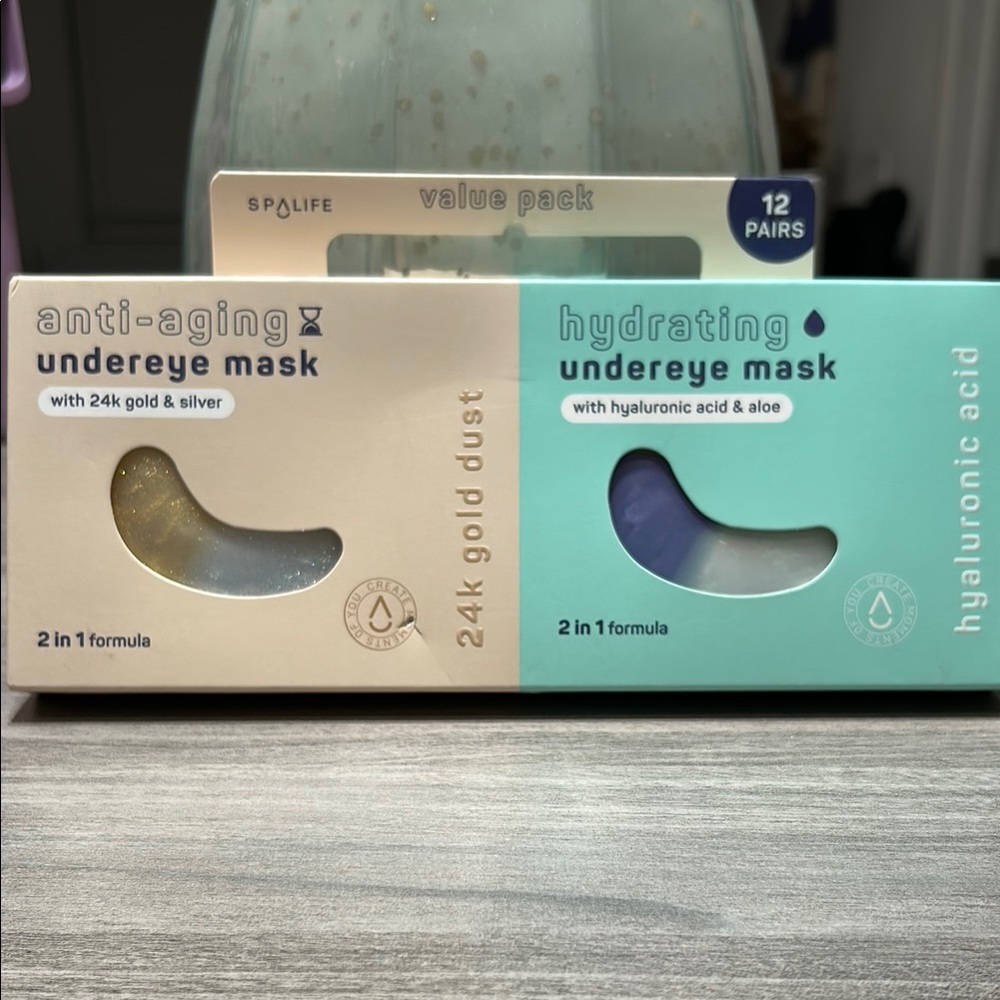 SPALIFE Undereye Mask Value Pack 24k Gold & Silver and Hyaluronic Acid & Aloe